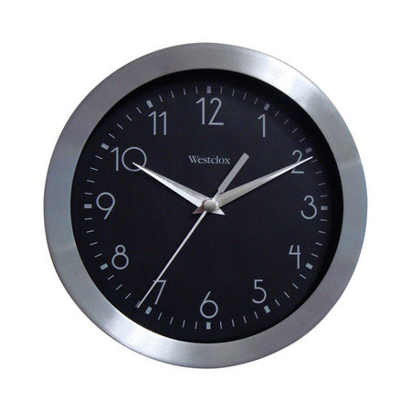 WESTCLOX WALL CLOCK RND METAL 9"" 36001A